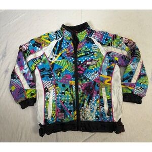 Castle X‎ Youth M Jacket Retro Neon Ski Snowmobile Racing Colorful